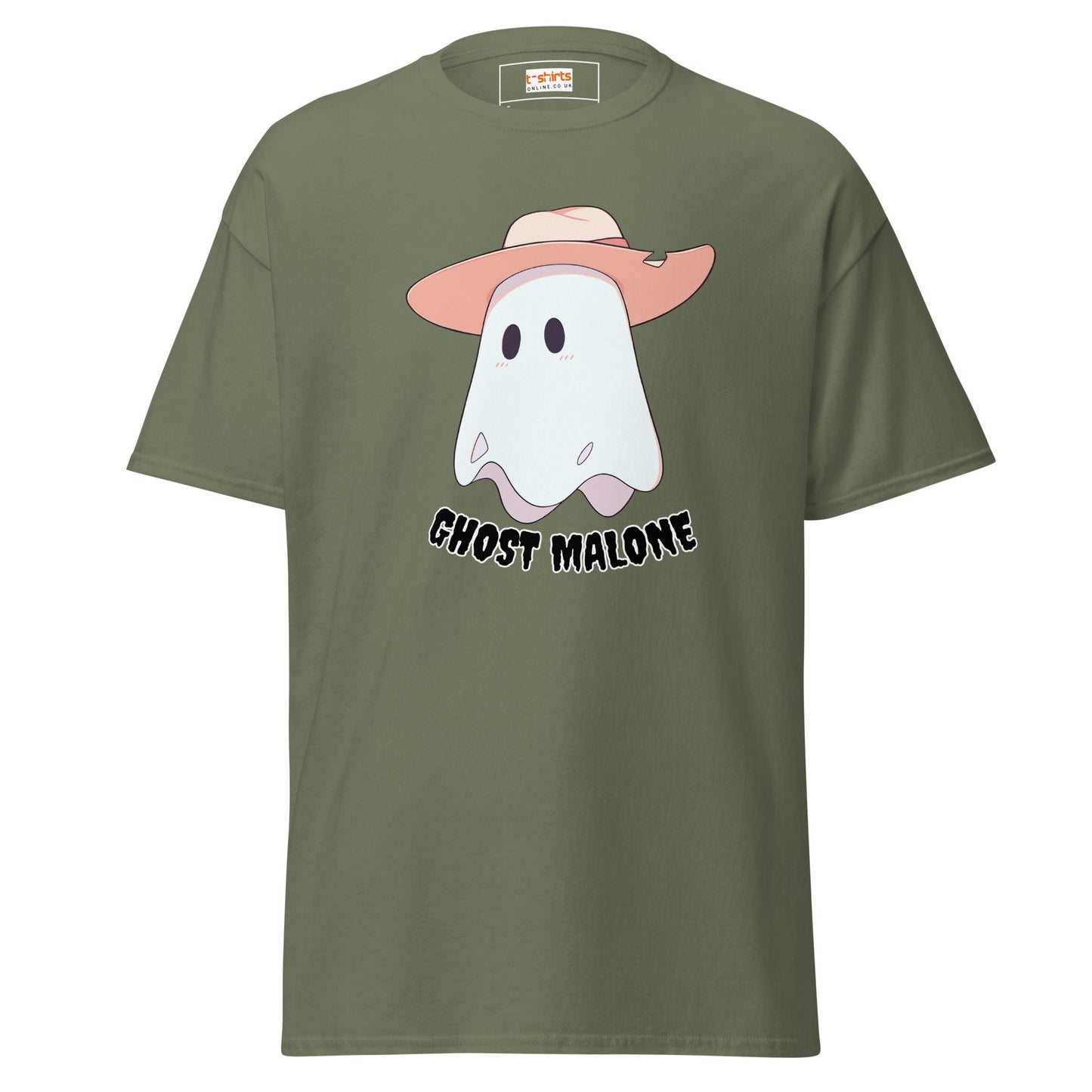 Ghost Malone T-Shirt | Halloween Music Tee - Military Green - T-Shirts Online