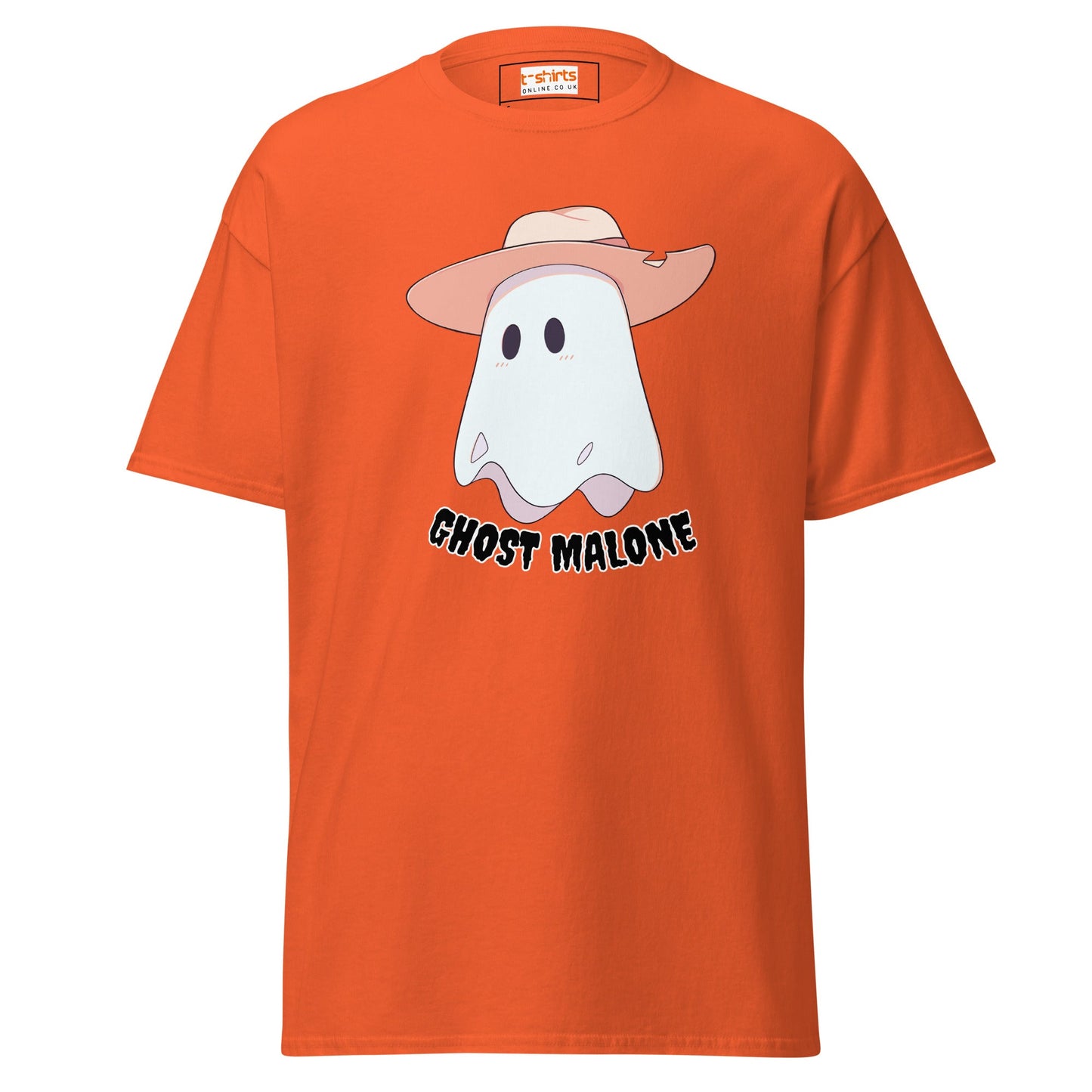 Ghost Malone T-Shirt | Halloween Music Tee - Orange - T-Shirts Online