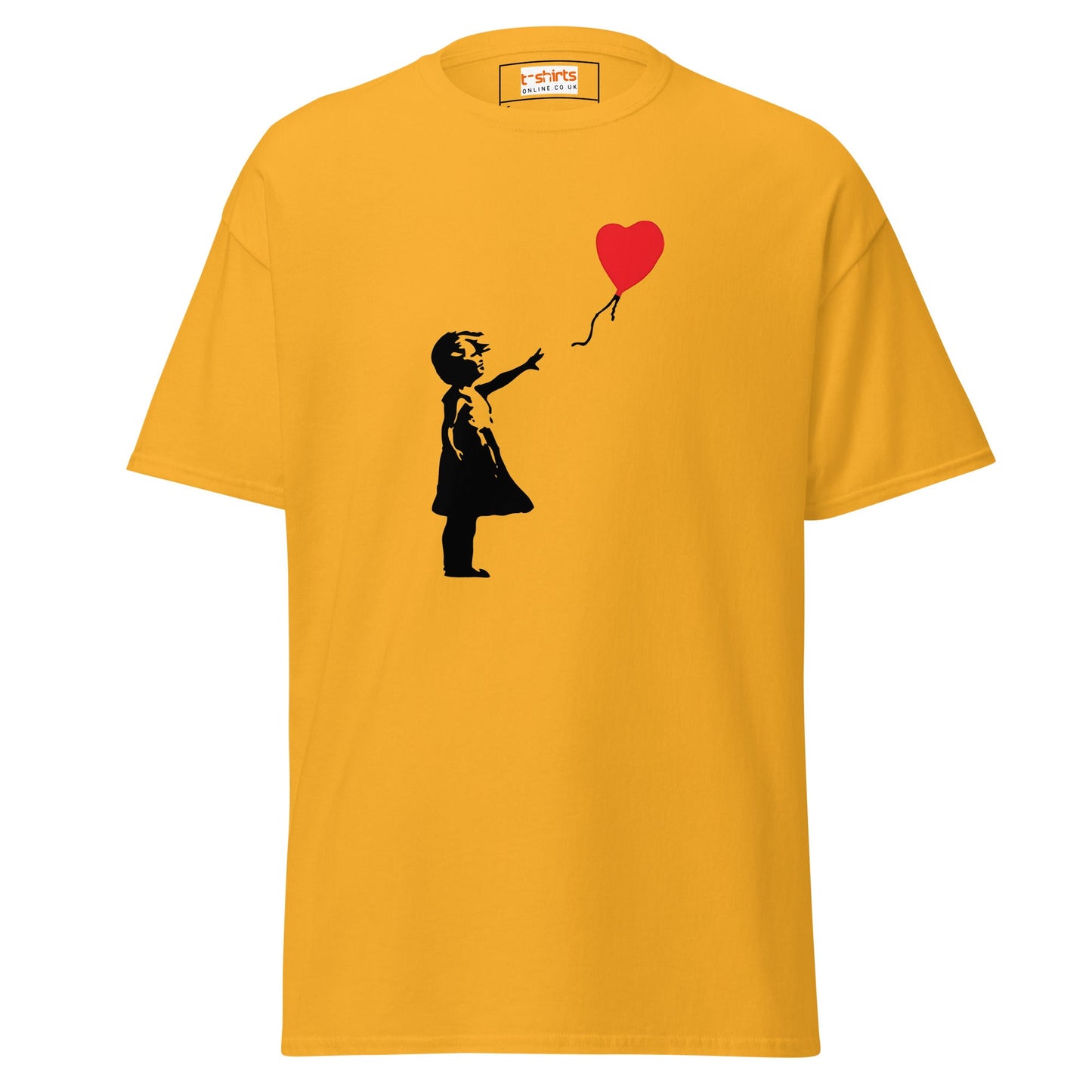 Girl with Balloon | Banksy Inspired T-Shirt - Gold - T-Shirts Online
