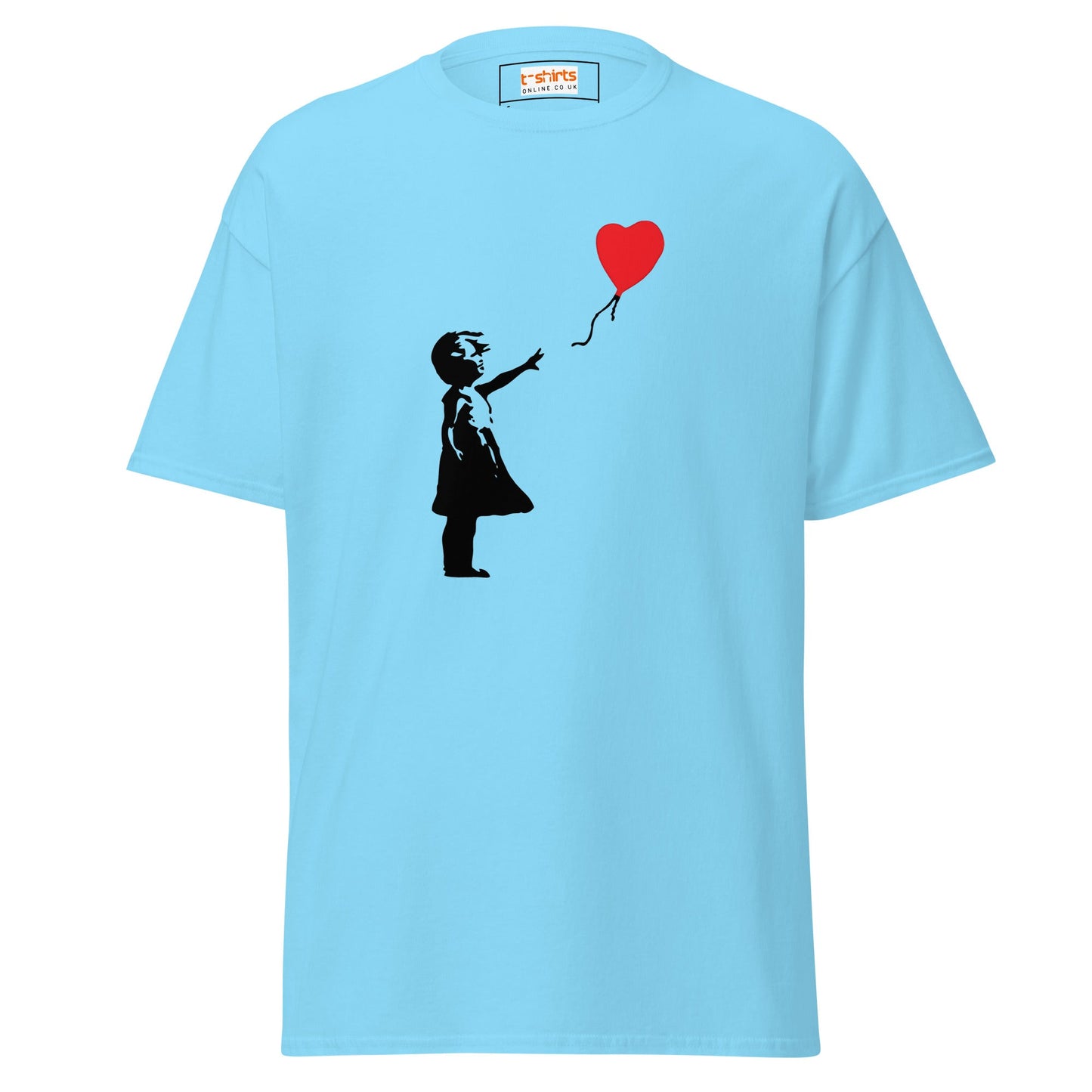 Girl with Balloon | Banksy Inspired T-Shirt - Sky - T-Shirts Online