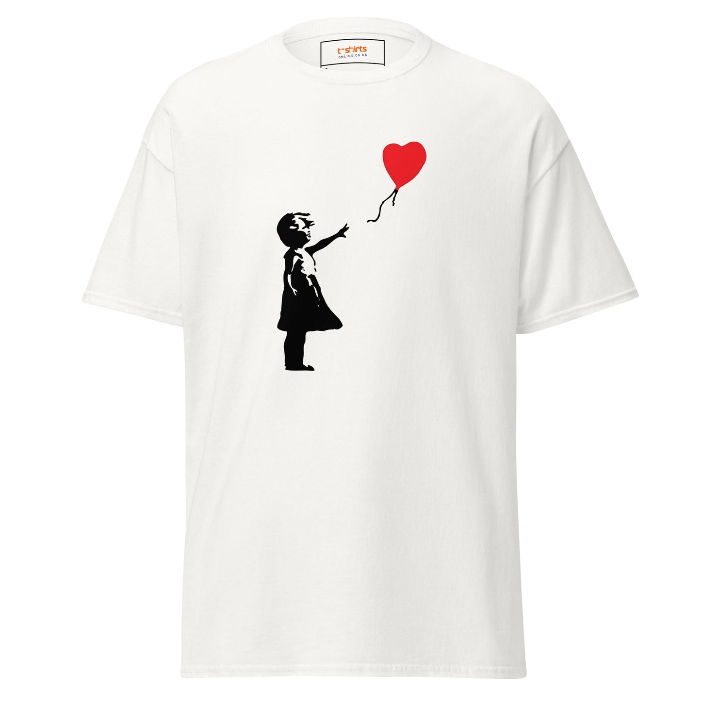 Girl with Balloon | Banksy Inspired T-Shirt - White - T-Shirts Online