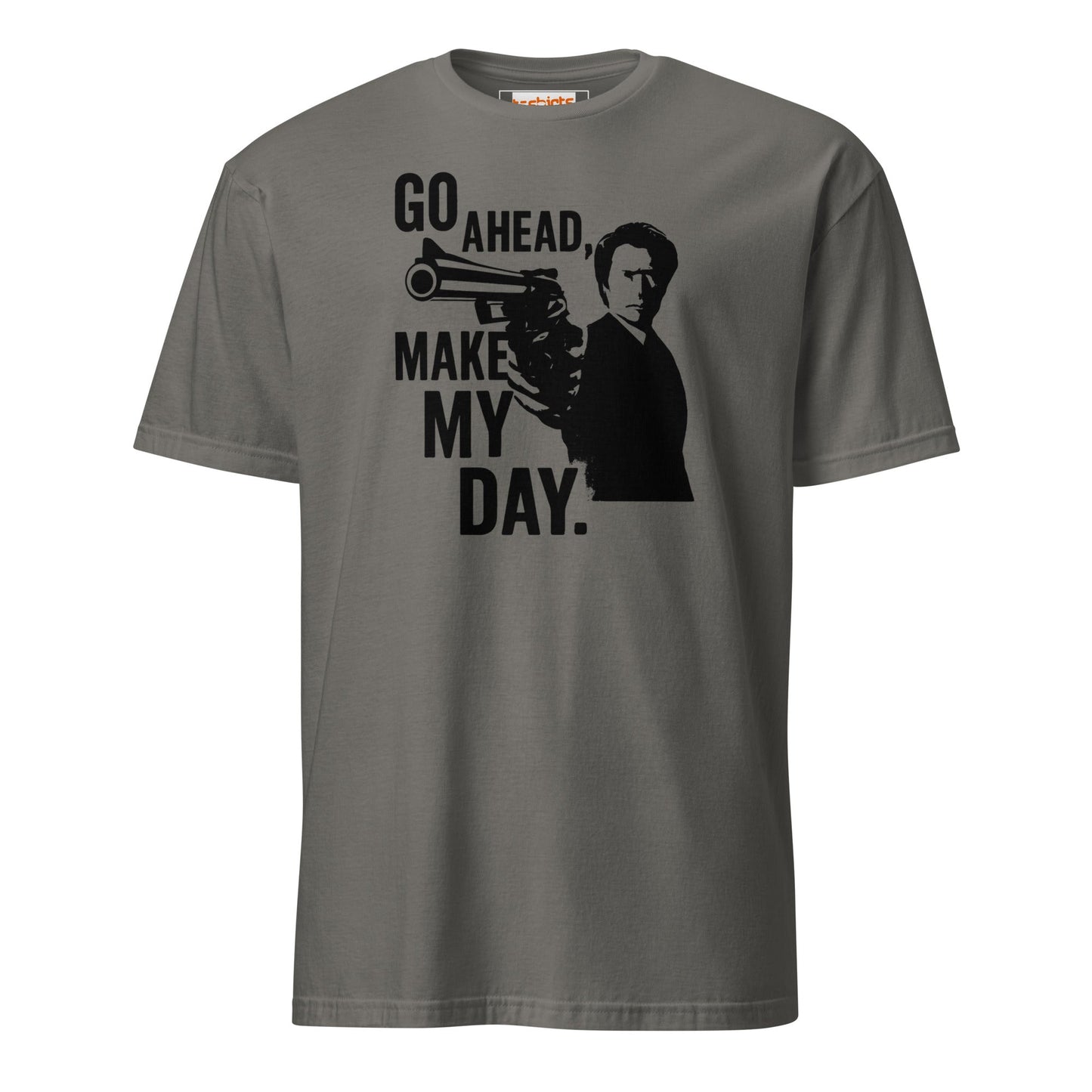 Go Ahead Make My Day T-Shirt - Charcoal - T-Shirts Online