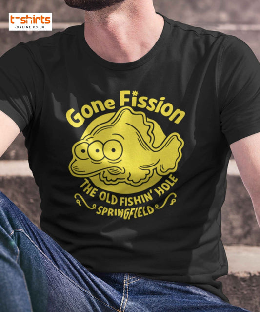 Gone Fission T-Shirt – Three - Eyed Fish Parody Tee - Black - T-Shirts Online