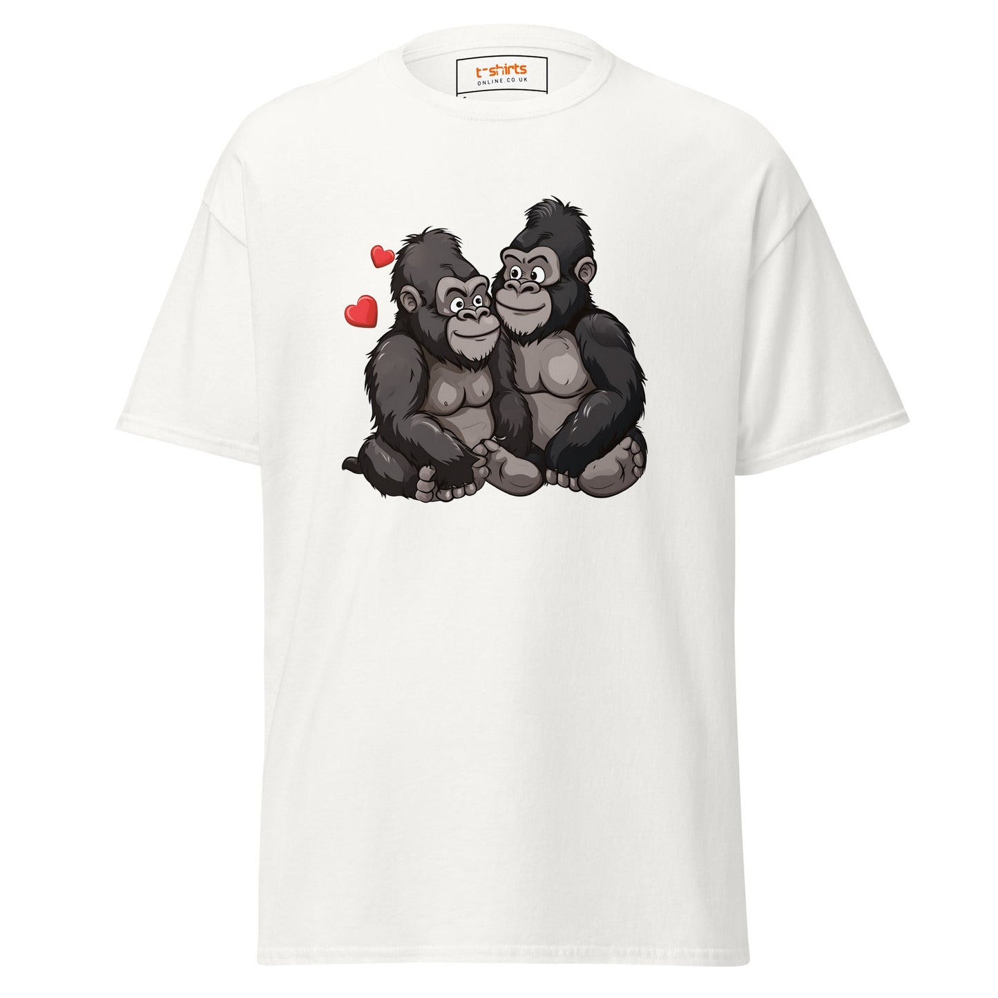 Gorilla Couple | Gorilla T-Shirt - White - T-Shirts Online