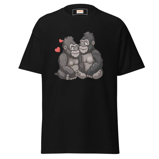 Gorilla Couple | Gorilla T-Shirt - Black - T-Shirts Online