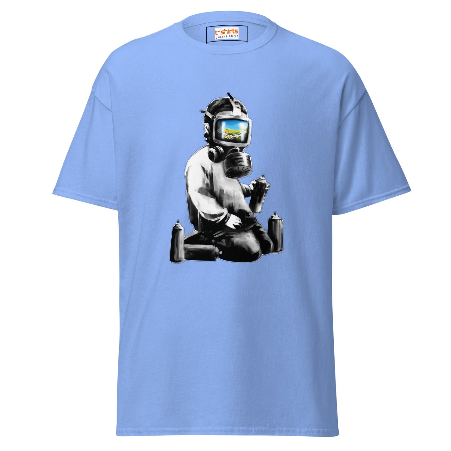 Graffiti Artist | Banksy Inspired T-Shirt - Carolina Blue - T-Shirts Online