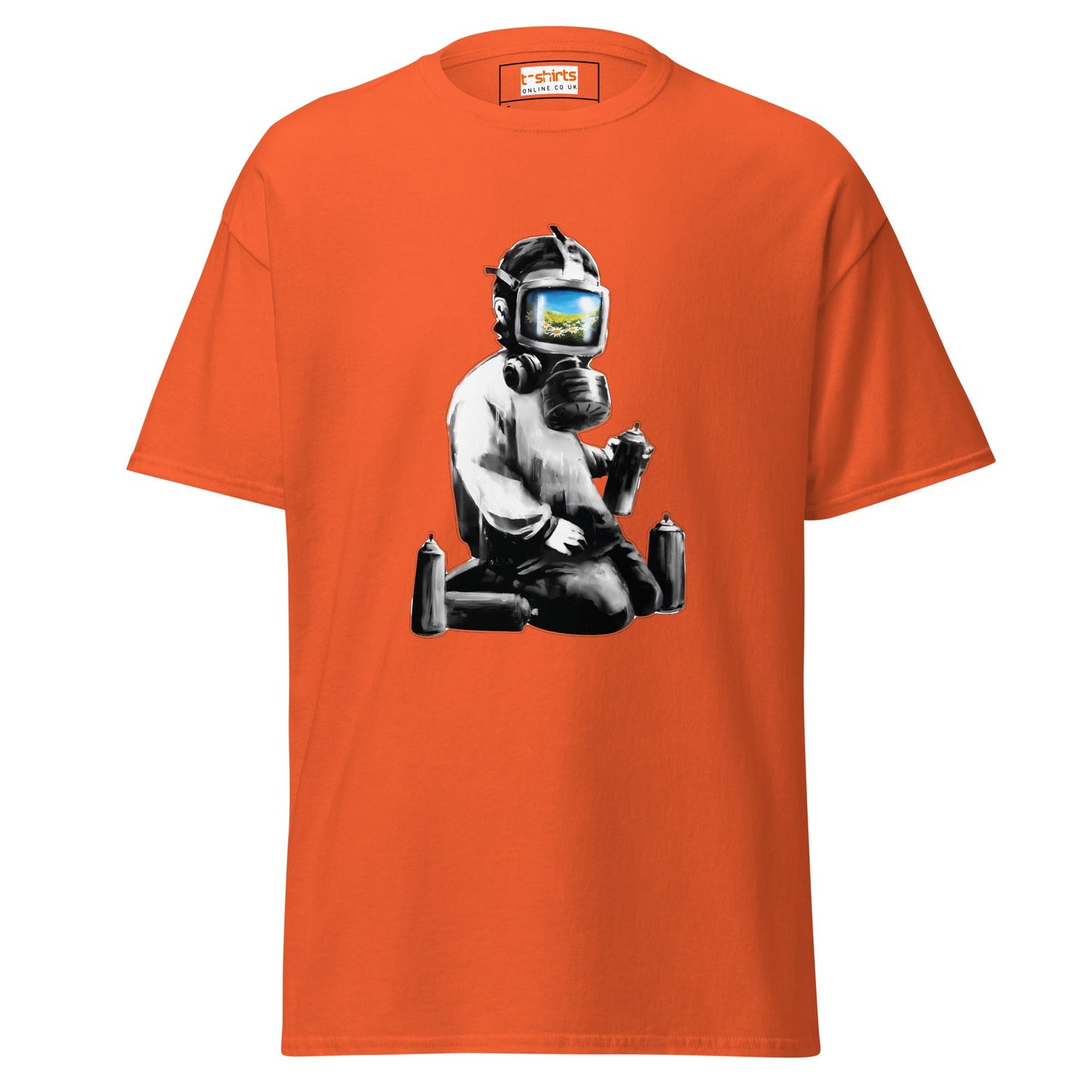 Graffiti Artist | Banksy Inspired T-Shirt - Orange - T-Shirts Online
