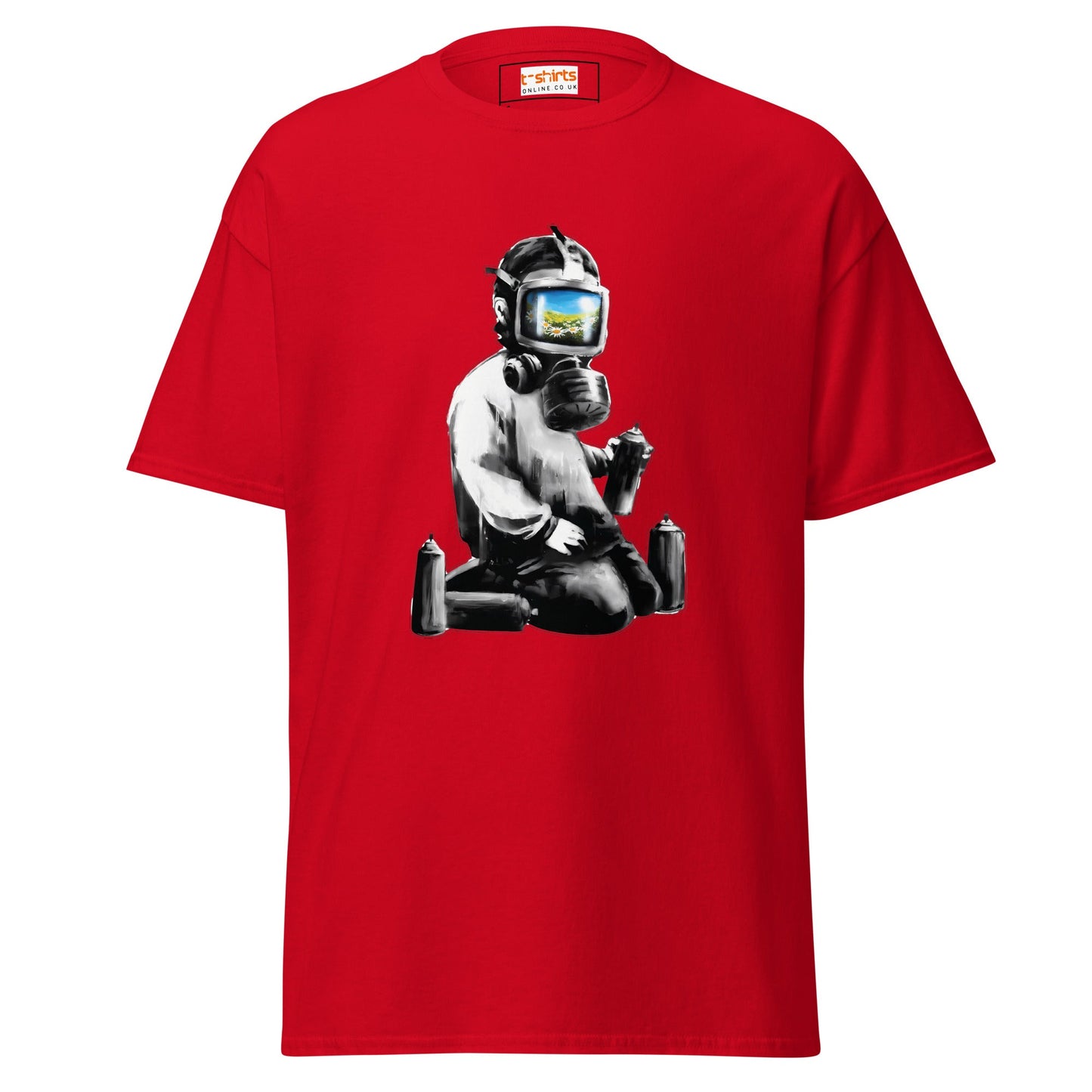 Graffiti Artist | Banksy Inspired T-Shirt - Red - T-Shirts Online