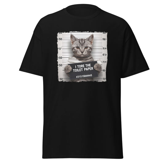 Guilty Cat | Funny Cat T-Shirt - Black - T-Shirts Online