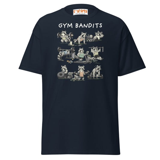 Gym Bandits Raccoon Workout T-Shirt - Navy - T-Shirts Online