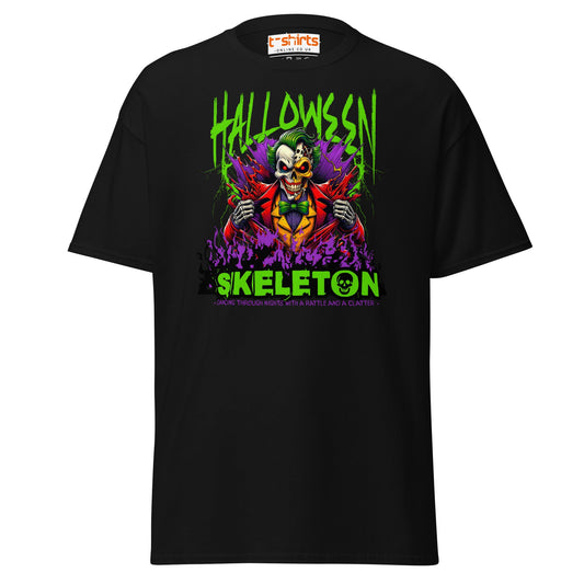 Halloween Skeleton Clown T-Shirt - Black - T-Shirts Online