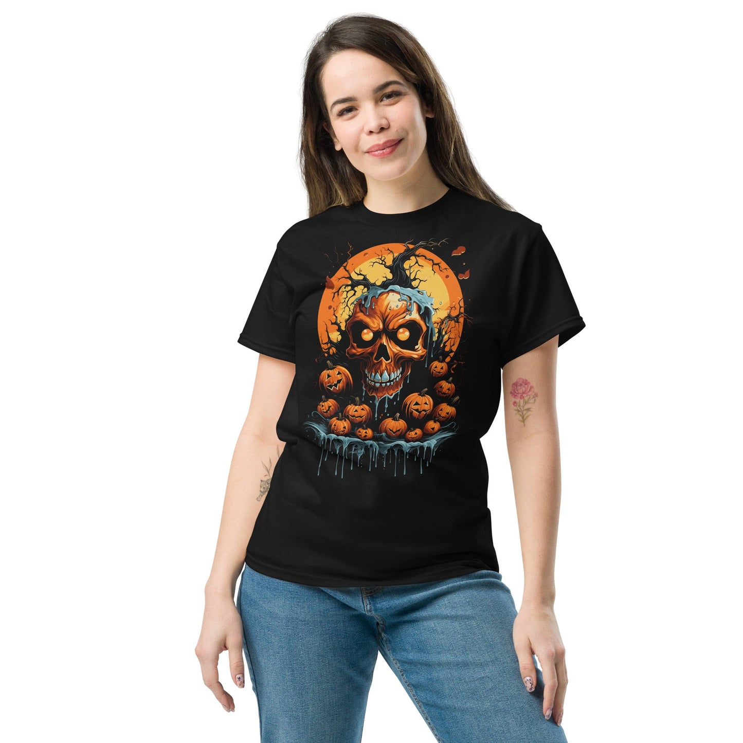 Halloween Skull | Unisex T-Shirt - S - T-Shirts Online