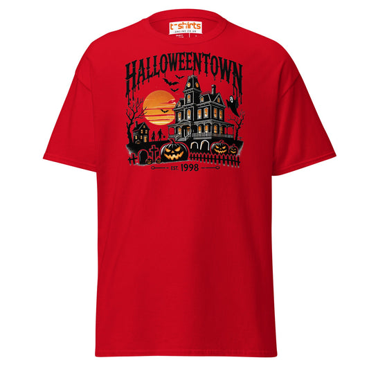 Halloweentown Haunted House Halloween T-Shirt - Red - T-Shirts Online