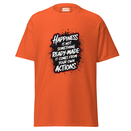 Happiness | Positivity T-Shirt - Orange - T-Shirts Online