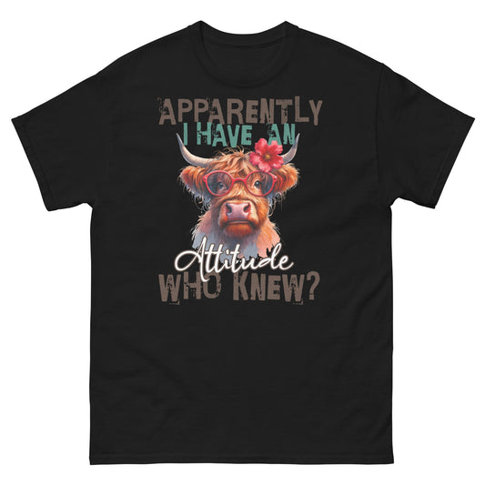 Highland Cow | Funny Unisex T-Shirt - Black - T-Shirts Online