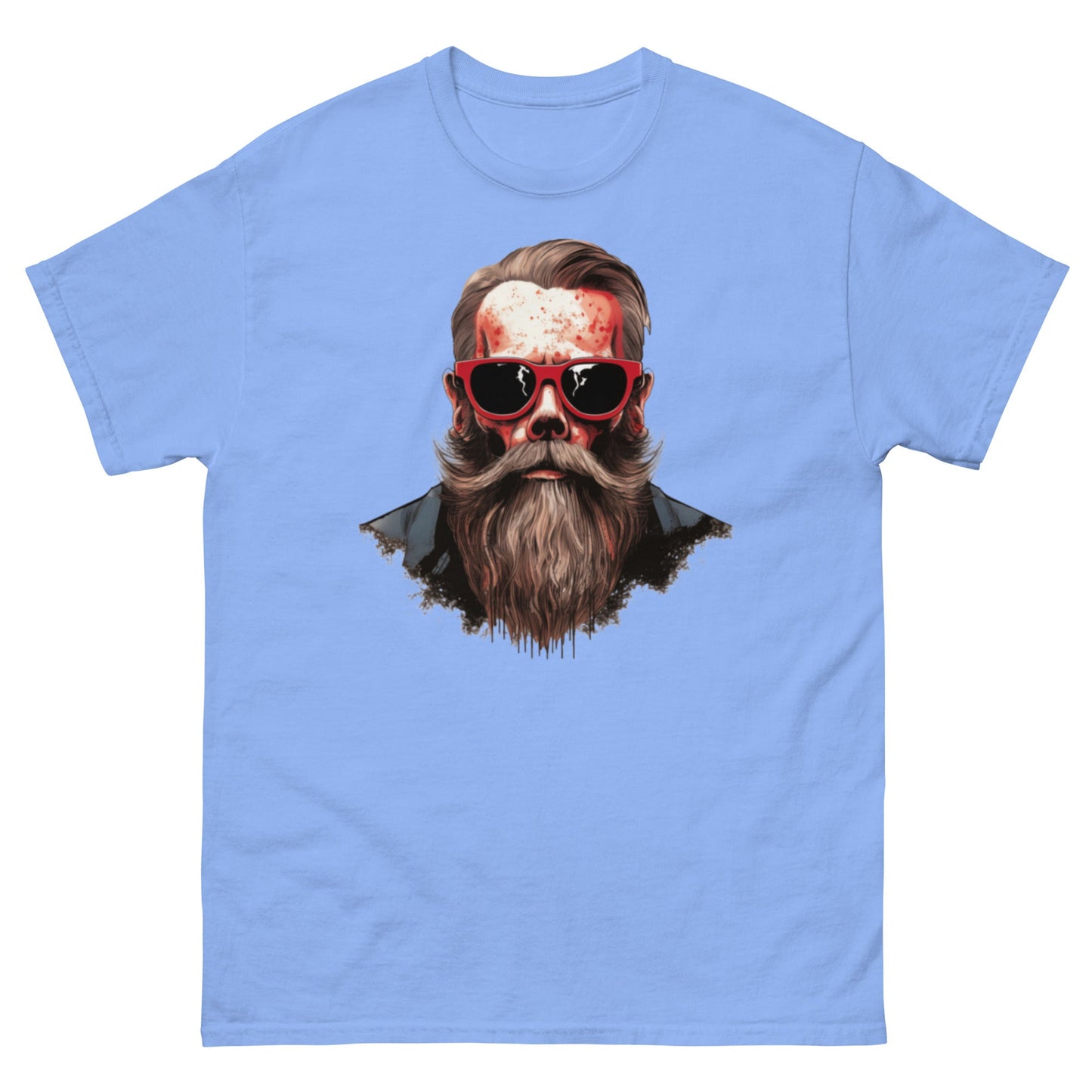 Hipster Skull | Men's T-Shirt - Carolina Blue - T-Shirts Online
