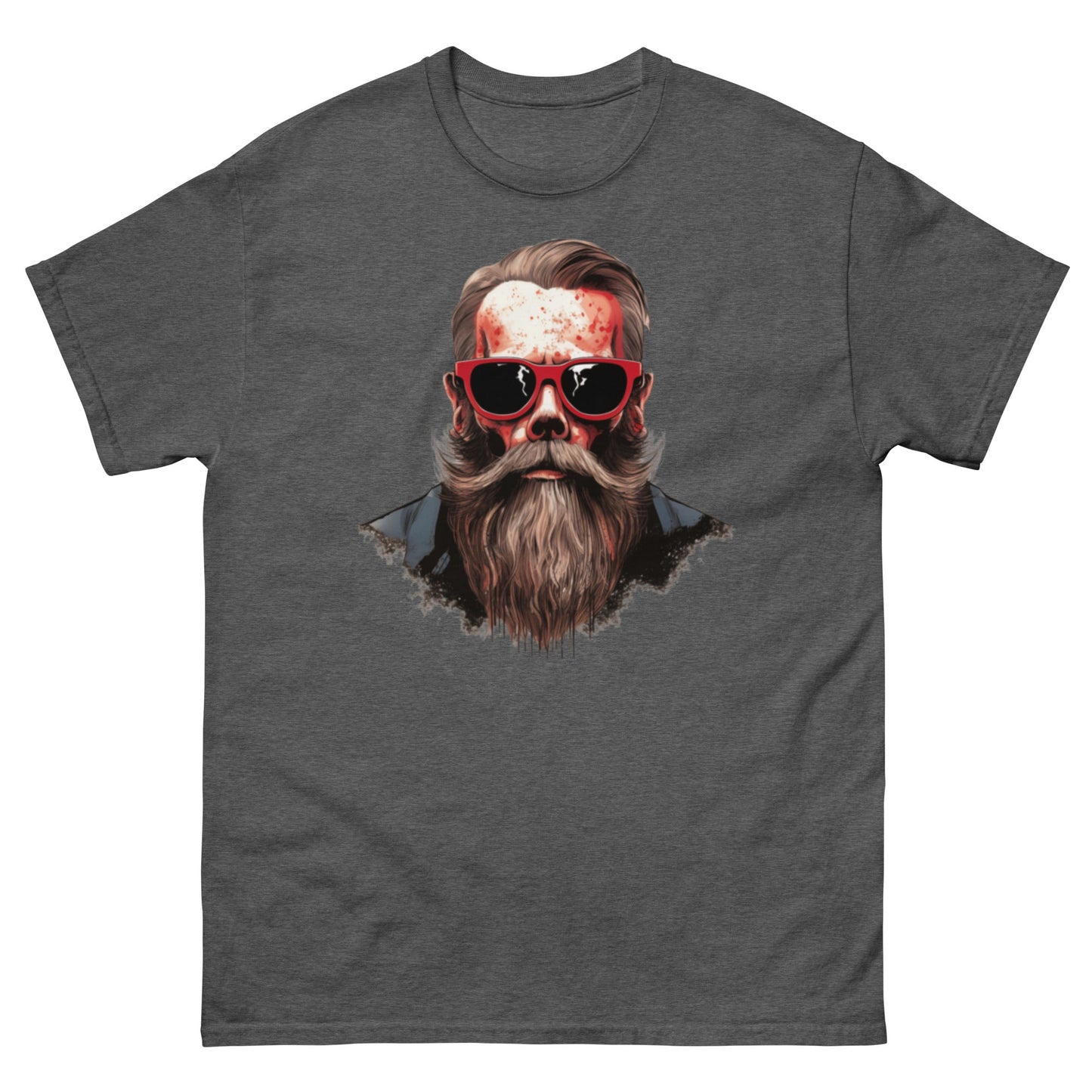Hipster Skull | Men's T-Shirt - Dark Heather - T-Shirts Online