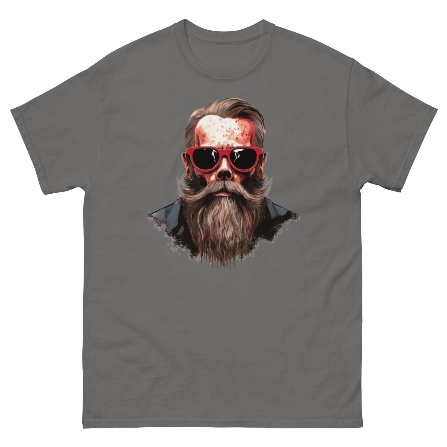 Hipster Skull | Men's T-Shirt - Charcoal - T-Shirts Online