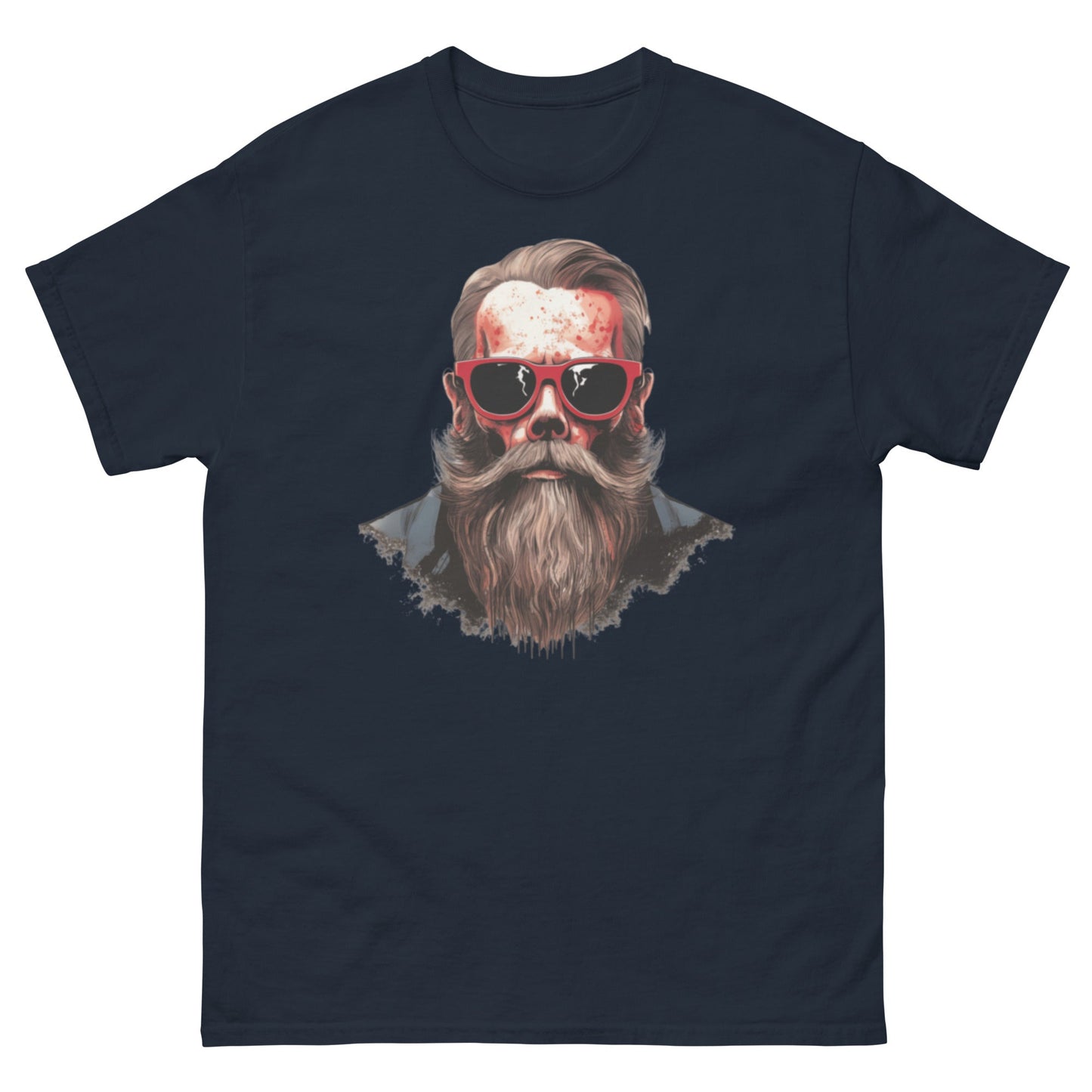 Hipster Skull | Men's T-Shirt - Navy - T-Shirts Online