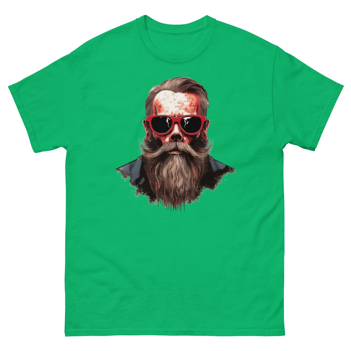 Hipster Skull | Men's T-Shirt - Irish Green - T-Shirts Online