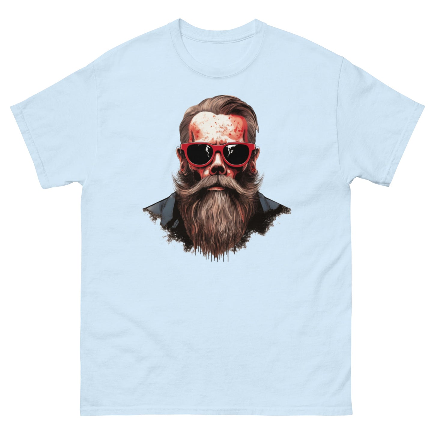 Hipster Skull | Men's T-Shirt - Light Blue - T-Shirts Online