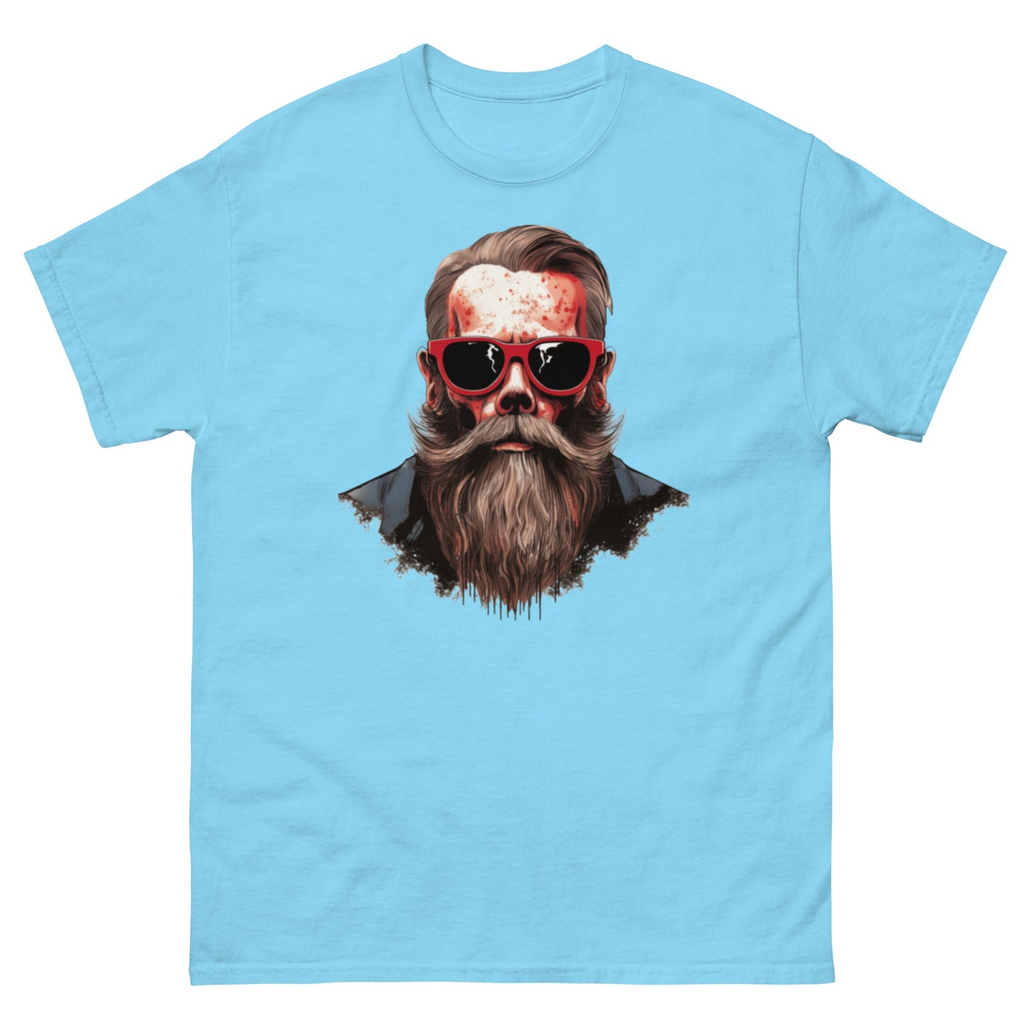 Hipster Skull | Men's T-Shirt - Sky - T-Shirts Online