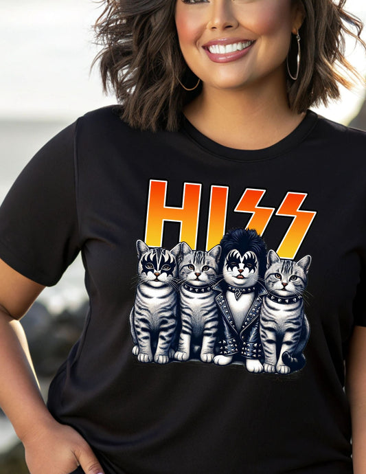 HISS | Cat T-Shirt - Black - T-Shirts Online