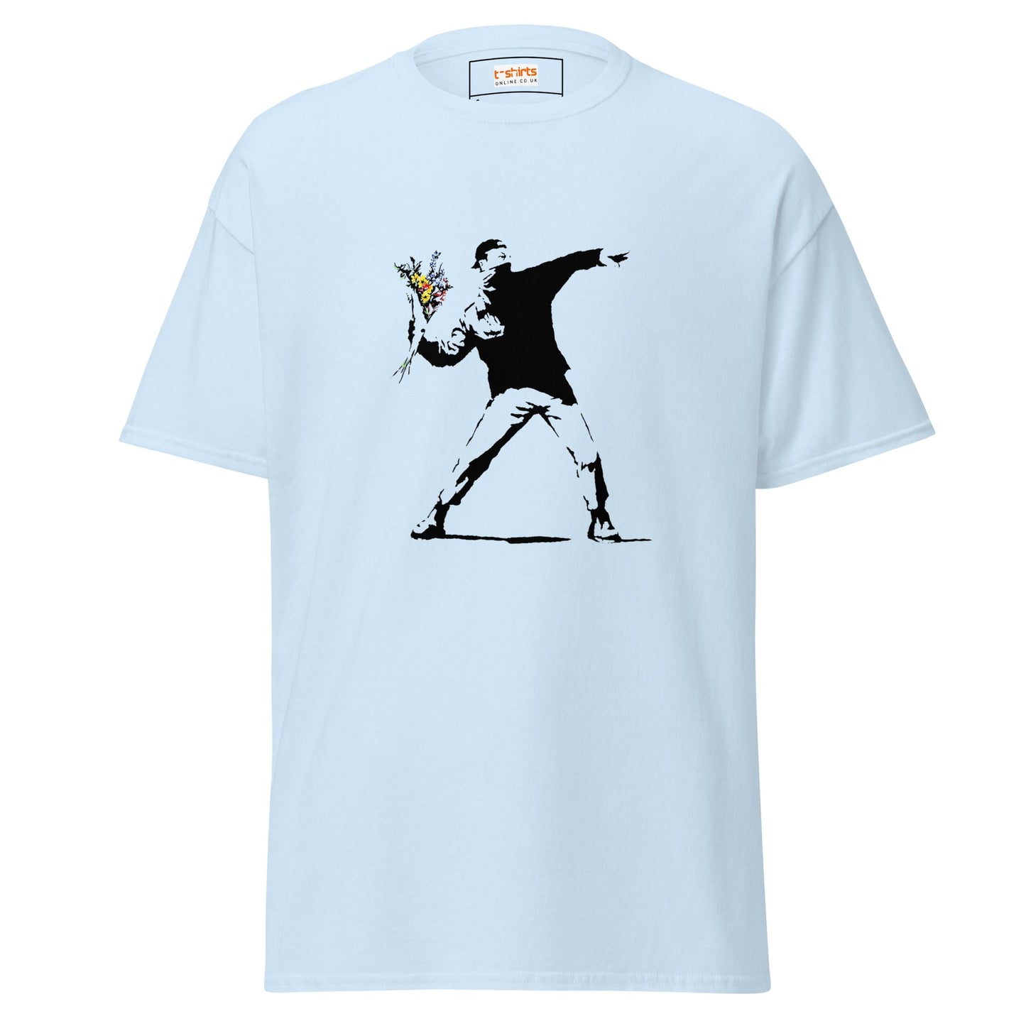 Hooligan | Banksy Inspired T-Shirt - Light Blue - T-Shirts Online