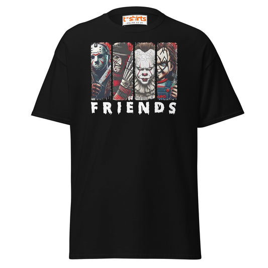 Horror Friends T-Shirt – Jason, Freddy, Pennywise & Chucky - Black - T-Shirts Online