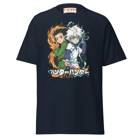 Hunter x Hunter T-Shirt – Gon & Killua Anime Fan Art - Navy - T-Shirts Online