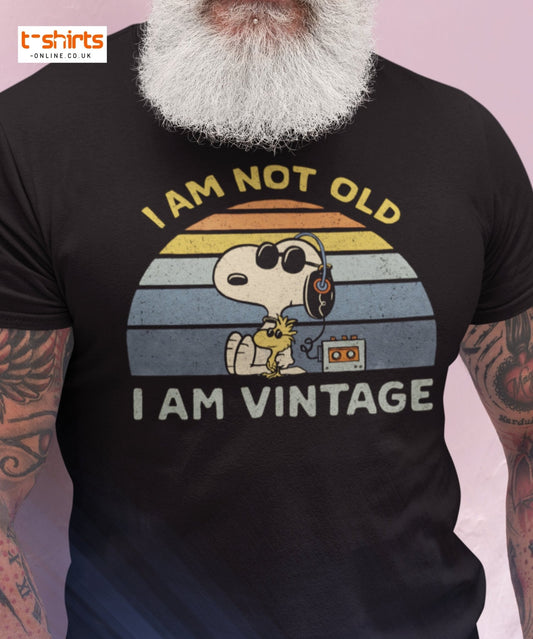 I Am Not Old I Am Vintage T-Shirt – Retro Funny Tee - Maroon - T-Shirts Online