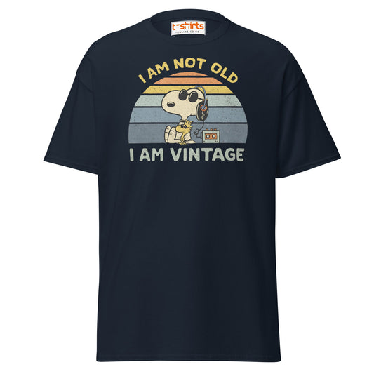 I Am Not Old I Am Vintage T-Shirt – Retro Funny Tee - Navy - T-Shirts Online