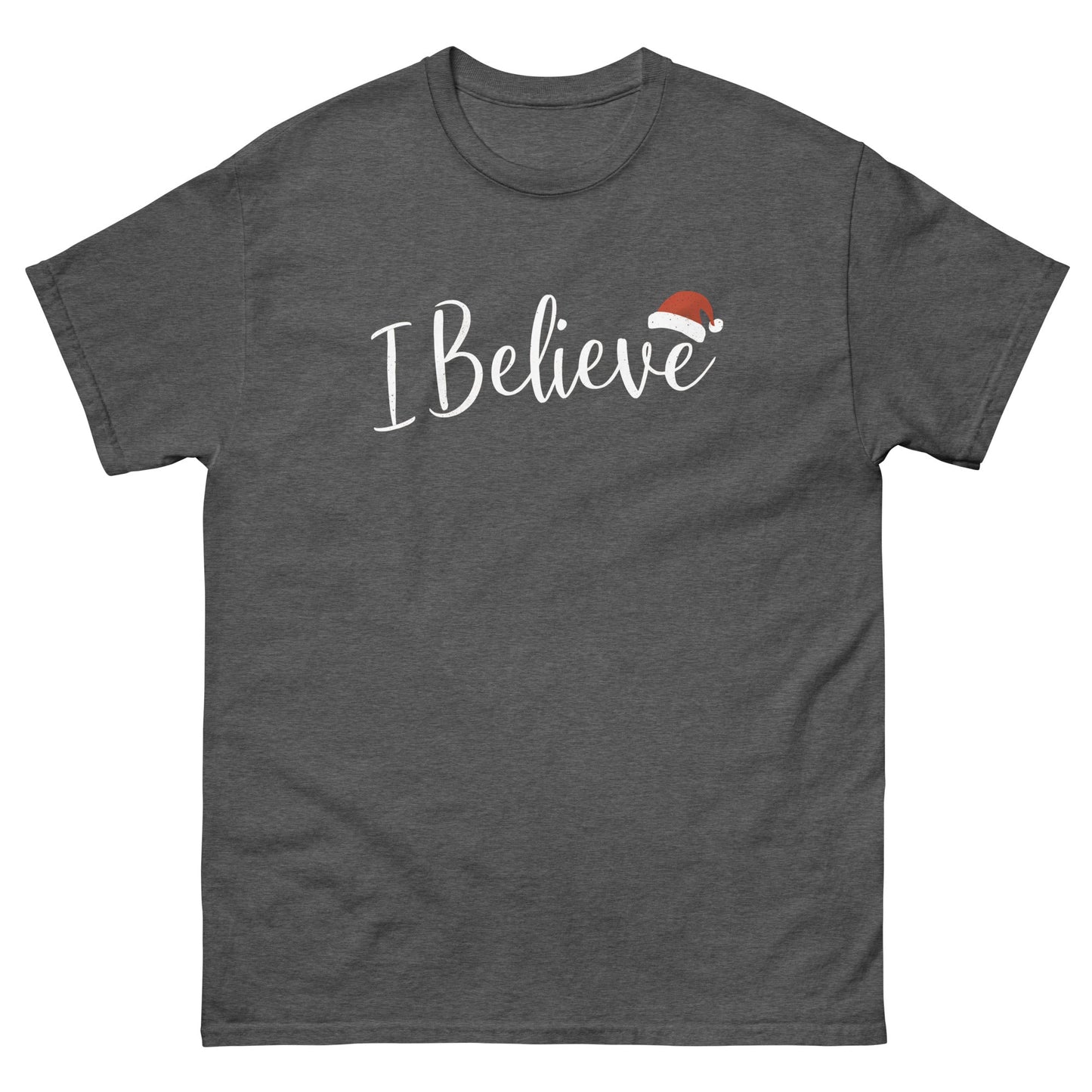 I Believe | Christmas T-Shirt - Dark Heather - T-Shirts Online