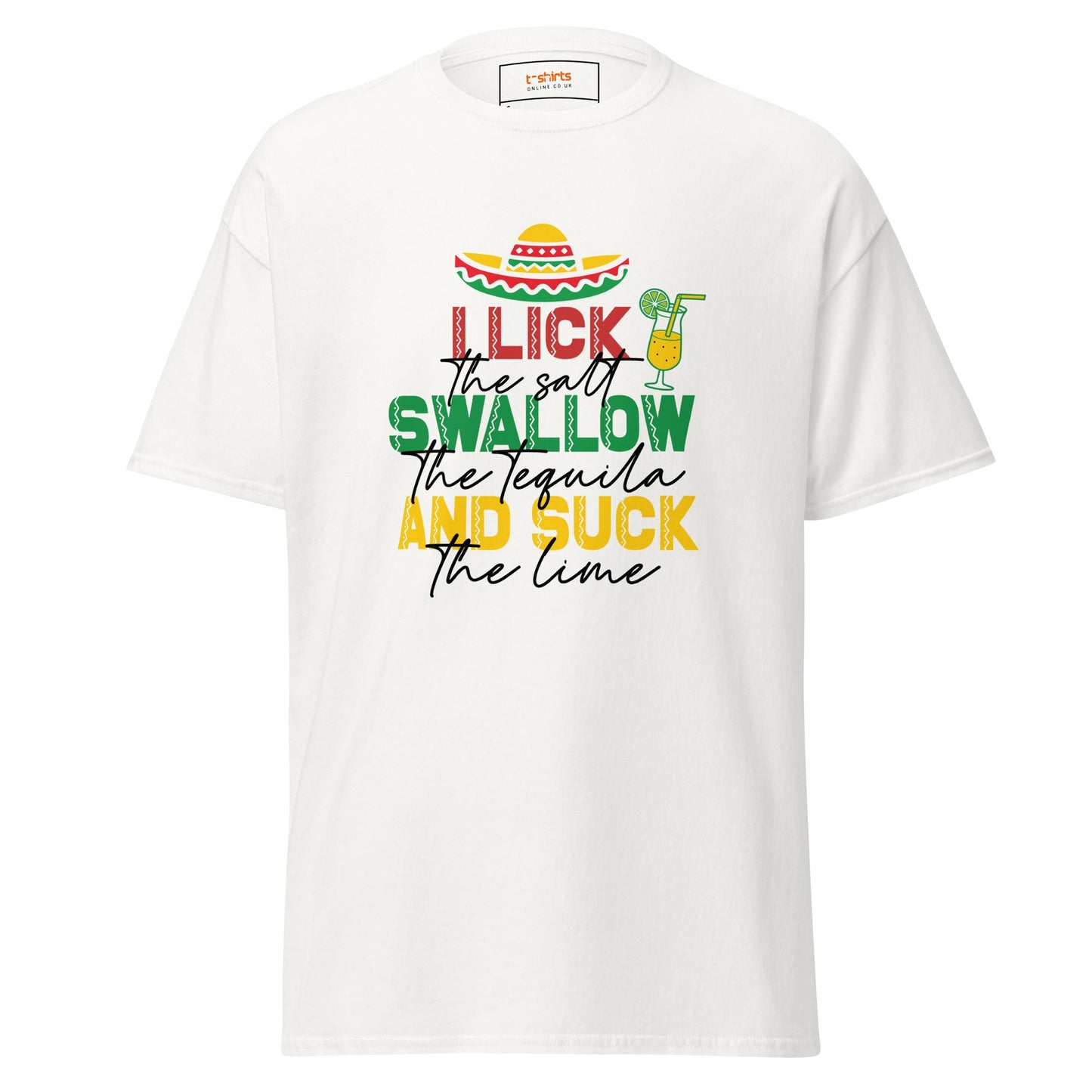 I Lick, Swallow and Suck | Cheeky Adult T-Shirt - White - T-Shirts Online