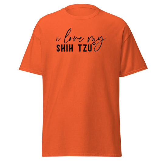 I Love my Shih Tzu | Shih Tzu T-Shirt - Orange - T-Shirts Online