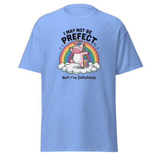 I May Not be Perfect | Unicorn T-Shirt - Carolina Blue - T-Shirts Online