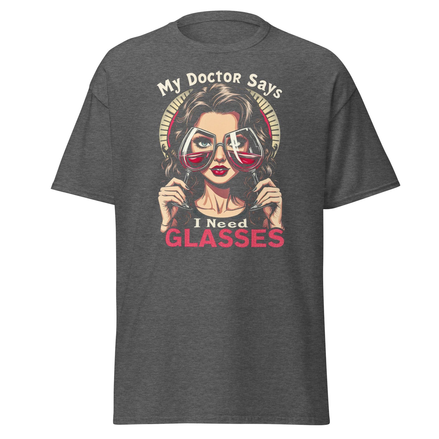 I Need Glasses | Retro T-Shirt - Dark Heather - T-Shirts Online