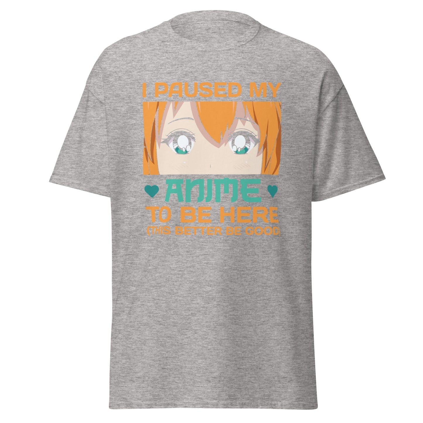 I Paused my Anime | Anime T-Shirt - Sport Grey - T-Shirts Online
