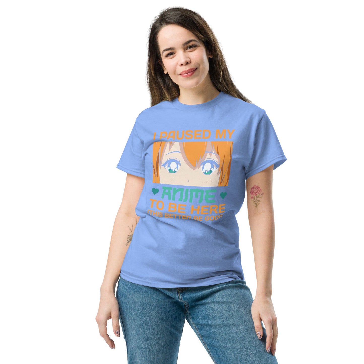 I Paused my Anime | Anime T-Shirt - Black - T-Shirts Online