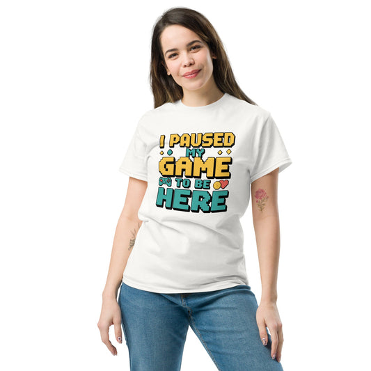 I Paused my Game | Gaming T-Shirt - Black - T-Shirts Online