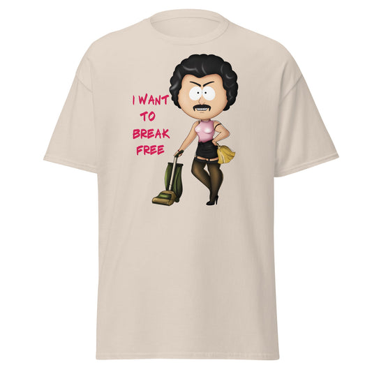 I Want To Break Free T-Shirt - Funny Cleaning Parody - Natural - T-Shirts Online