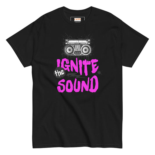 Ignite the Sound T-Shirt | Graphic Music Tee - Black - T-Shirts Online