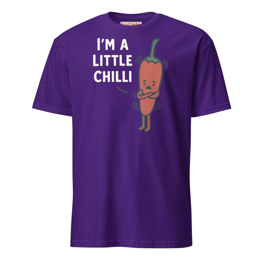I’m a Little Chilli T-Shirt – Funny Food Pun Cartoon Tee - Purple - T-Shirts Online