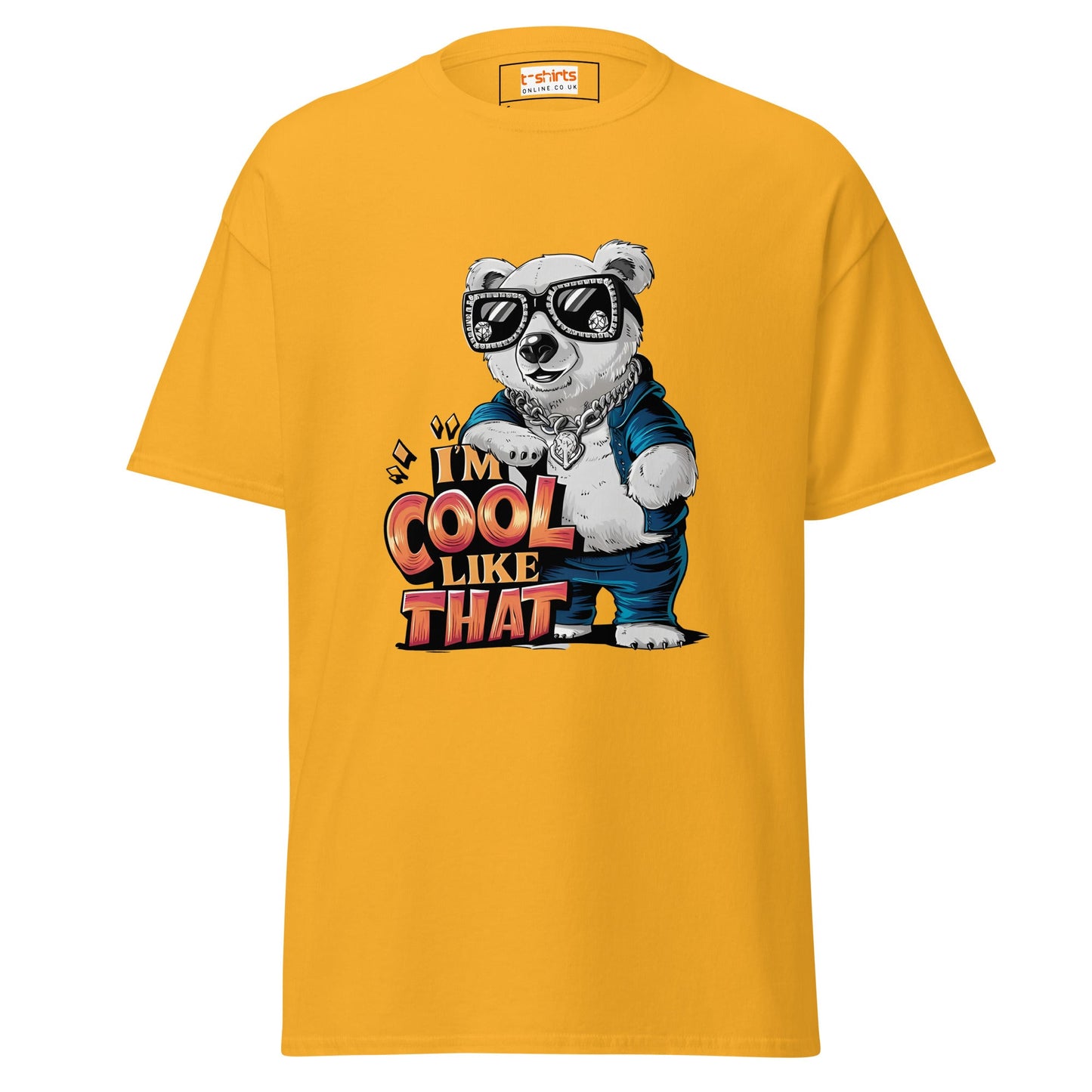 I'm Cool Like That | Polar Bear T-Shirt - Gold - T-Shirts Online
