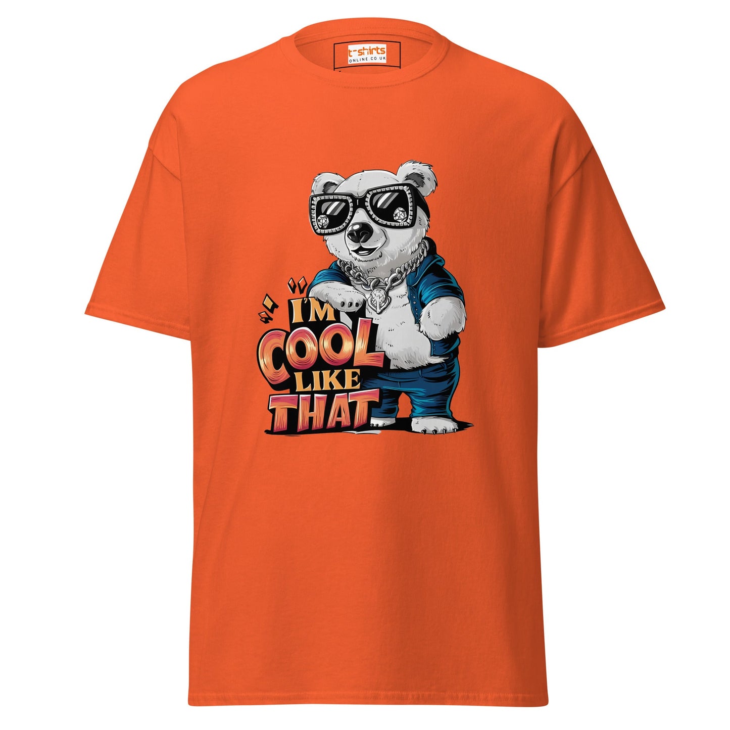 I'm Cool Like That | Polar Bear T-Shirt - Orange - T-Shirts Online