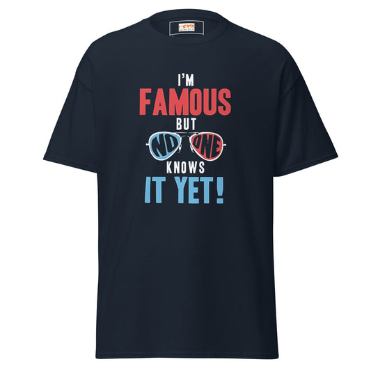 I'm Famous | Funny Graphic T-Shirt - Navy - T-Shirts Online