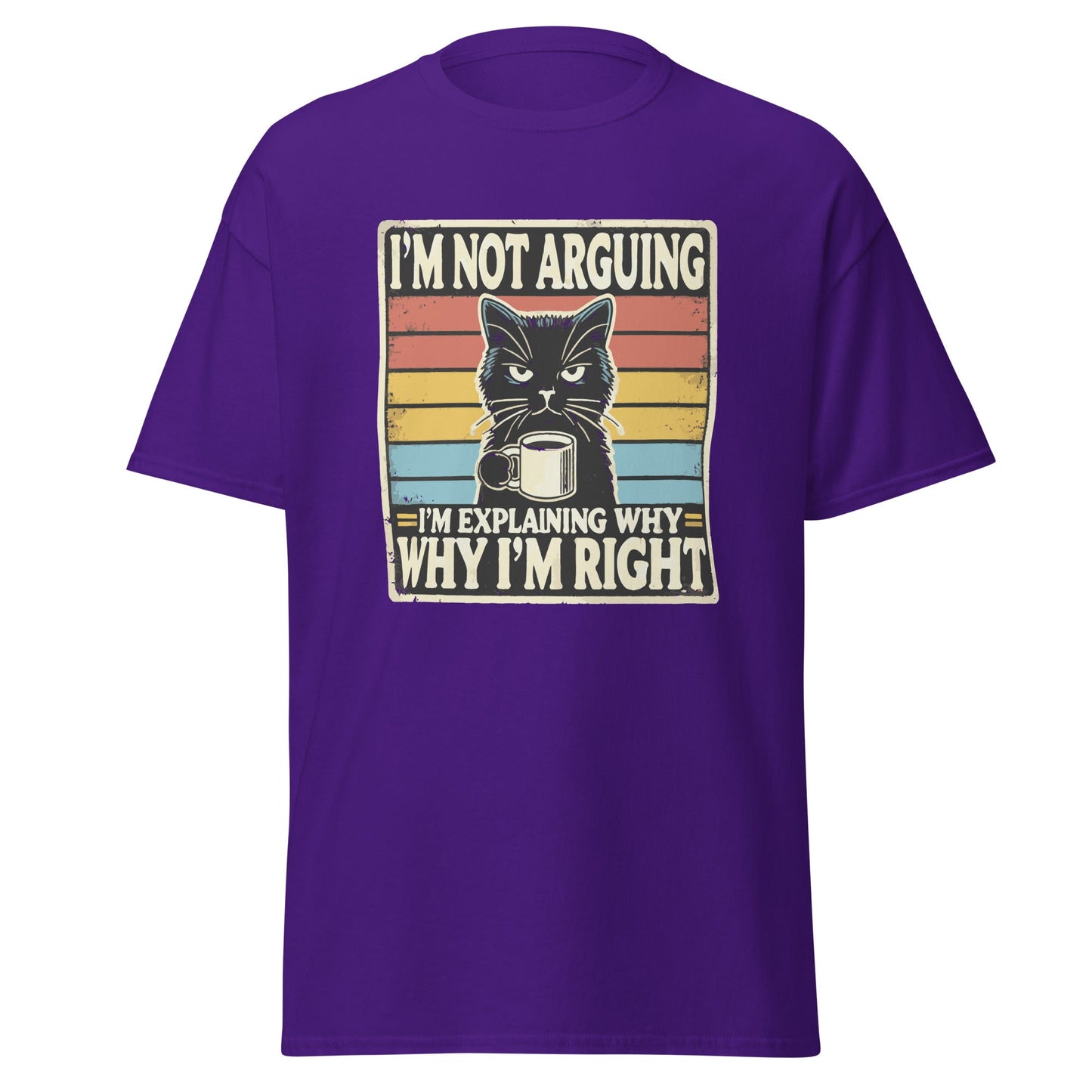 I'm Not Arguing | Cat T-Shirt - Purple - T-Shirts Online