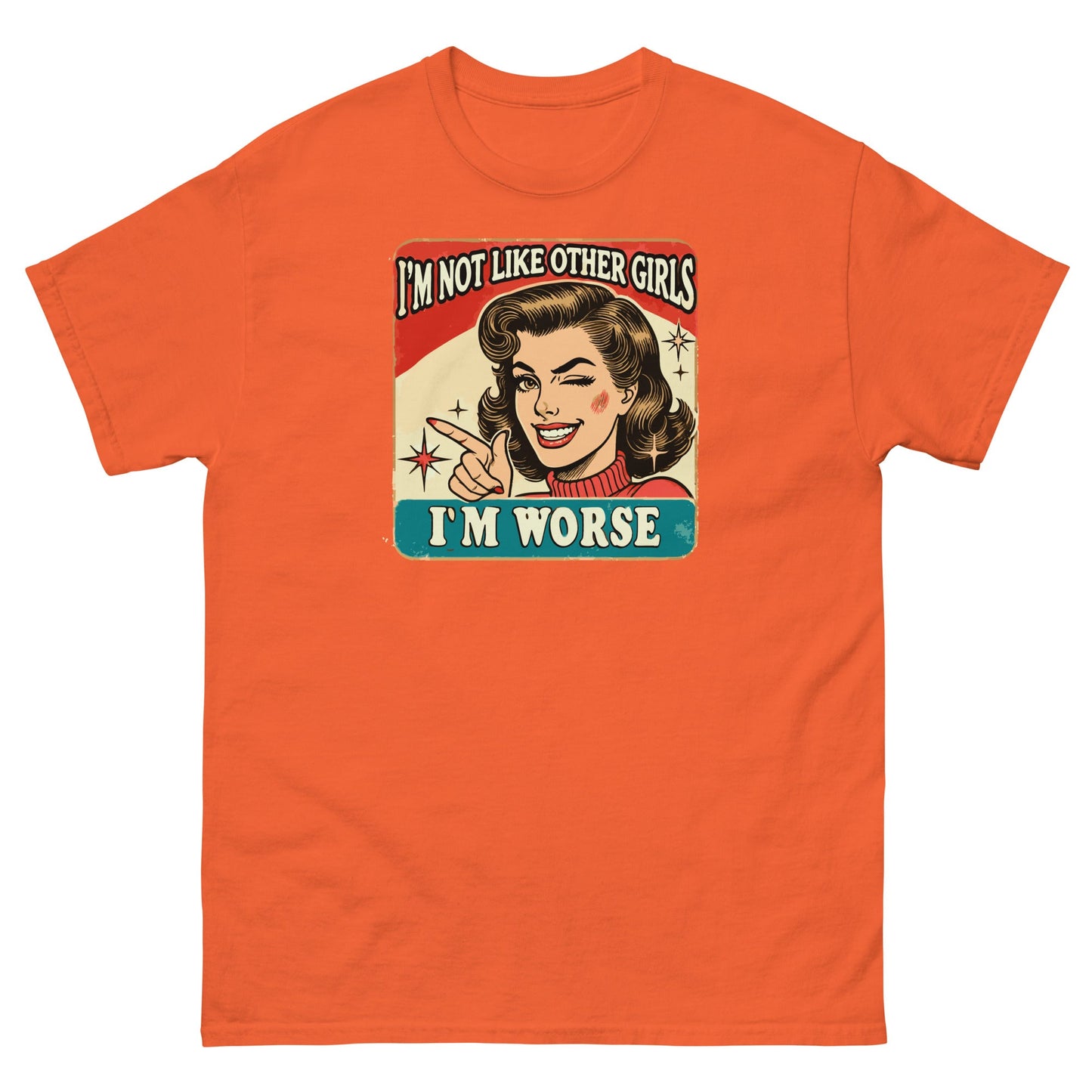 I'm Not Like Other Girls | Retro Women's T-Shirt - Orange - T-Shirts Online
