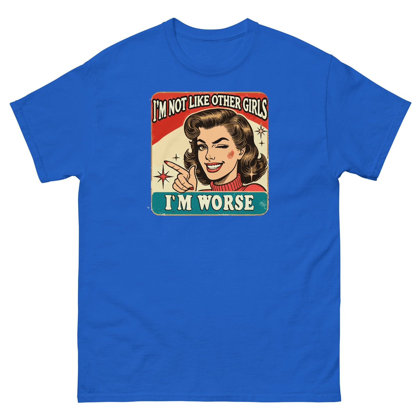 I'm Not Like Other Girls | Retro Women's T-Shirt - Royal - T-Shirts Online