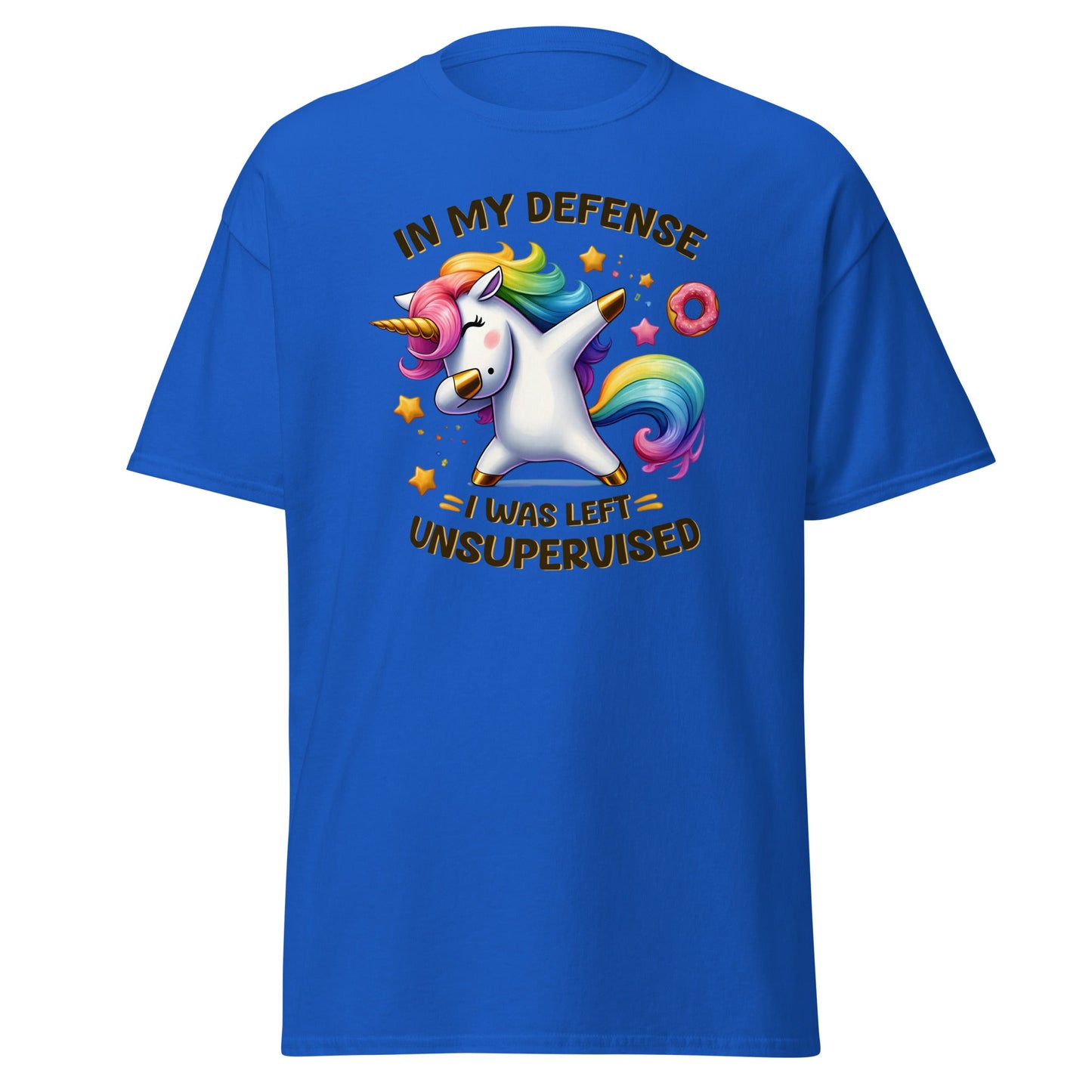In My Defense | Unicorn T-Shirt - Royal - T-Shirts Online